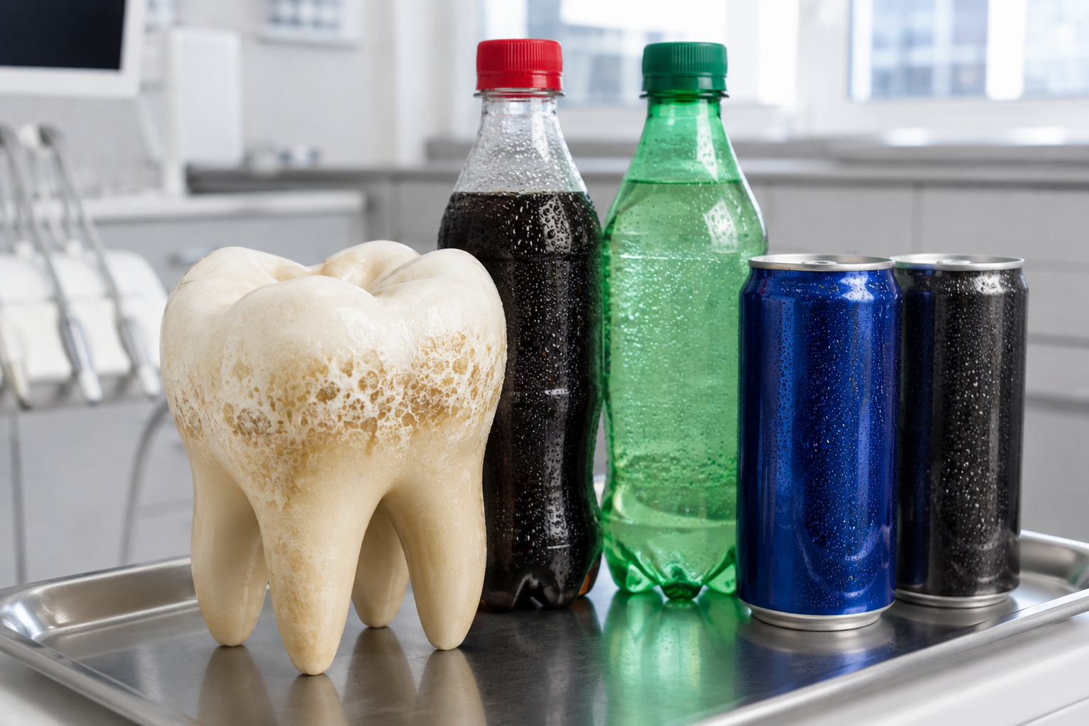 How Soft Drinks and Energy Drinks Damage Tooth Enamel